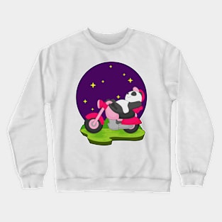 Panda Motorcycle Crewneck Sweatshirt